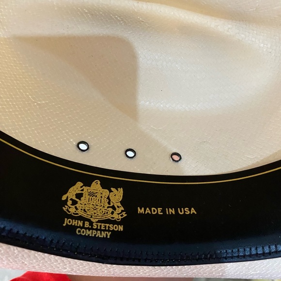 Stetson Cream Cowboy Hat with Black Band - Picture 12 of 16